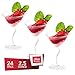 Dessert Cups – Angled Martini Shape Clear Plastic Parfait Cups | 2.5 oz - 24 Pack | Mini Cups - Chocolate Cups for Desserts | Appetizer Cups | Shooter Glasses | Mini Plastic Cups [Mini Wonders]