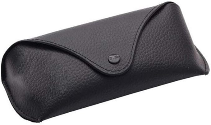 Ashlie Leder Brillenetui Für 2 Brillen - Doppeltes Etui 16,5x6,5x5,5cm Schwarz