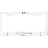 Norfolk State University Alumni Engraved Metal License Plate Frame Officially Licensed White