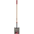 Truper 31188 Square-Point Shovel - Mid-size Steps, 48-Inch Long Hardwood Handle with Non Slip Grip, 16 Gauge Blade