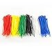 HS Colored Zip Ties Neon Small Nylon Wire Ties Assorted 6 Colors (Green,Yellow, Black, White, Blue, Red) 4 Inch for Crafts,Bulk 600 Pack