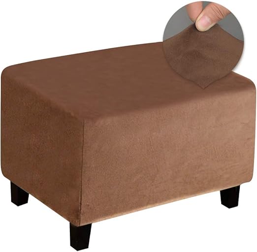 Caijin Funda otomana de terciopelo otomano rectangular otomano cubierta