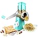 Round Mandoline Drum Slicer Rotary Cheese Grater Veggie Slicer Vegetable Carrot Shredder Nut Chopper Blue