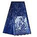 pqdaysun African Lace Fabric 5 Yards 2020 Nigerian French Lace Fabric Embroidered Fabric for Wedding Party F50783 (Royal Blue)