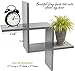 Greenco Criss Cross Intersecting Wall Mounted Floating Shelves Gray Finish, 2-Pack,
