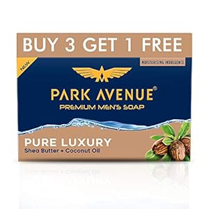 Park Avenue Premium Men’S Soap, Shea Butter+ Coconut Oil, 125G (Buy 3 Get 1)
