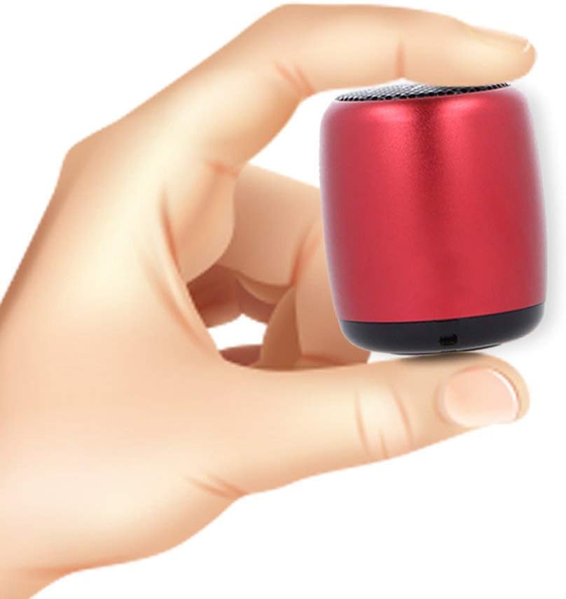YOFO Finger Size 2W Ultra Portable Wireless Bluetooth Speaker with Mic and Remote Shutter (Crimson Red)