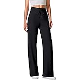 Womens Yoga Pants Straight Leg Work Pants Casual Stretchy Pull On Slacks with Drawstring