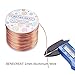 BENECREAT 9 10 12 15 17 18 20 Gauge Aluminum Wire (18 Gauge,492 FT) Anodized Jewelry Craft Making Beading Floral Colored Aluminum Craft Wire for Garden, Model Making - Copper Tone