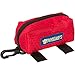 Phydeaux's Dog Poop Bag Holder, Premium Quality Pick-up Bag Zippered Pouch, Includes Carabiner Hook and 1 Roll of Pick-up Bags (Red)