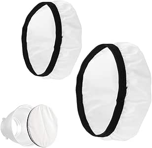 White 7 Inches/180mm Soft Diffuser Sock Studio Strobe Reflector Sparkler Reflectors Diffuser Sock For Portrait Product Photography Video Shooting