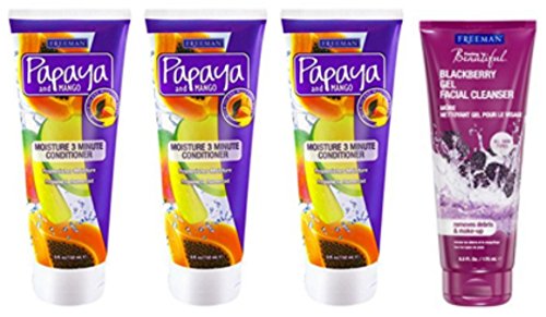 Freeman Papaya & Mango Massive Moisture 3 Min Conditioner 7.2 Oz. Bonus Size (1 Bottle)