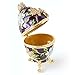 Apropos Hand- Painted Vintage Style Bee and Flowers Faberge Egg with Rich Enamel and Sparkling Rhinestones Jewelry Trinket Box (Purple)