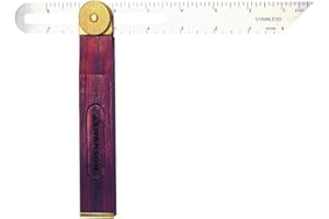 SWANSON TOOL CO., INC Swanson Tool Co TS149 9 inch Sliding T-Bevel with Brass Bound Hardwood Handle and Inches/Metric Marks (22 CM)
