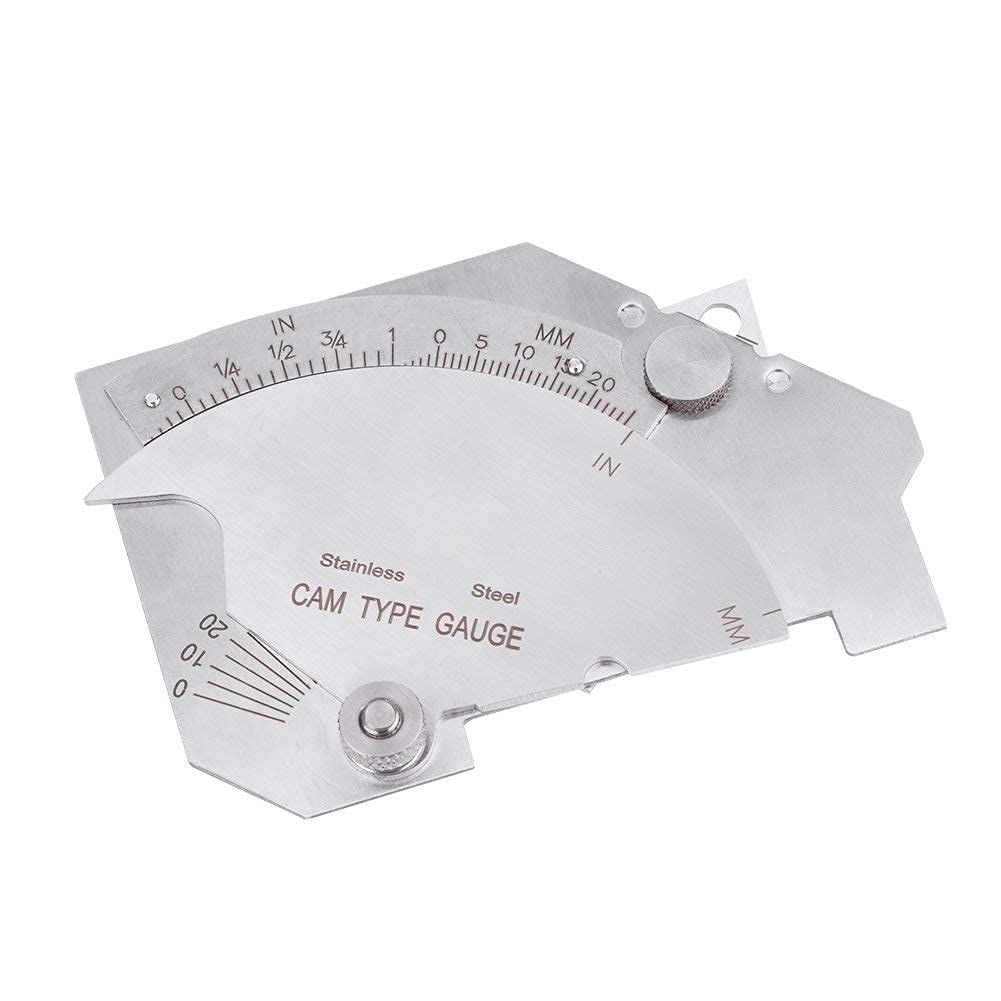Welding Gauge, MG-8 Bridge Cam Welding Inspection Gauge Welded Surfaces Joint Undercut Fillet Leg Throat Gage Measuring Rulers Welding Undercut Gague