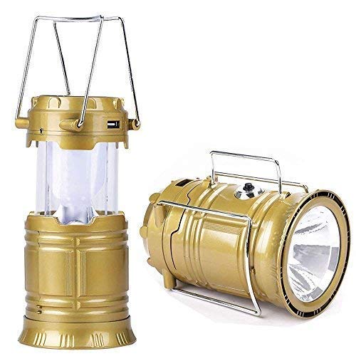 BLUE DIAMOND 6 + 1 LED Solar Emergency Light Lantern, USB Mobile Charging 2 Power Source Solar, Lithium Battery (Color Will Be As Per Stock)