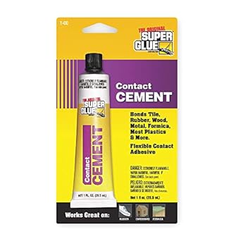 Super Glue Contact Cement, Acrylic, 1 Oz Tube, Clear: Wood Glues