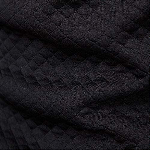 ANJUNIE Hoodie Tank Top Men Vest Jacket Sport Casual Sleeveless Rhombus Zipper UP Sleeveless Cardigant(Black,M)
