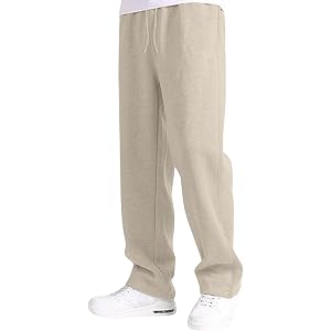 CSVBVSQ Boys Baggy Sweatpants Straight Wide Leg Joggers Drawstring Waisted Sweat Pants with Pockets Size 5-16 Years