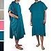 SUN CUBE Surf Poncho Changing Robe with Hood | Cotton Wetsuit Changing Towel for Surfing Beach Swim Outdoor Sports - Sea Blue