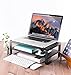 JackCubeDesign 2-Tier Laptop Monitor Stand Computer Shelf Riser Desktop Notebook Organizer Storage Saving Space Holder(Black, 16.7 X 9.3 X 5.5 inches) – MK425Athumb 2