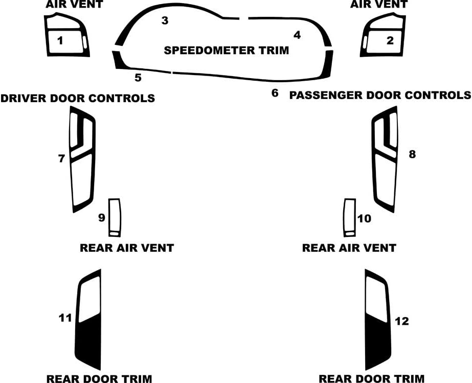 Rvinyl Rdash Dash Kit Decal Trim for Mercedes-Benz S-Class 2007-2014 - Wood Grain (Burlwood Honey)