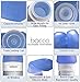 Bocco Leak Proof Squeezable Travel Bottles, TSA Approved Travel Accessories for Carry On Luggage - Perfect for Liquid Toiletries - 4 Pack (All Large 3 oz Bottles) (Blue/Purple/Clear/Green)