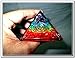 Jet Orgone Pyramid Chakra Protection Pyramid with Quartz Energy Point Reiki Charged Energy Generator Resist Stress, Bring Good Luck and Wealth