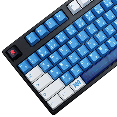 MOLGRIA Keycaps Lilith, 130 Set Blue and White Keycaps for Gaming