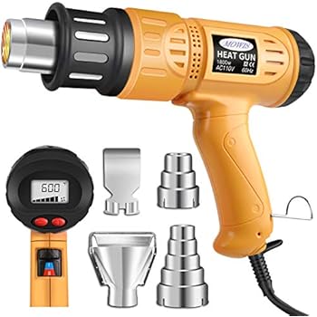 Mowis 1800W Heat Gun, Variable Temperature Heavy Duty Hot Air Gun, with LCD Display