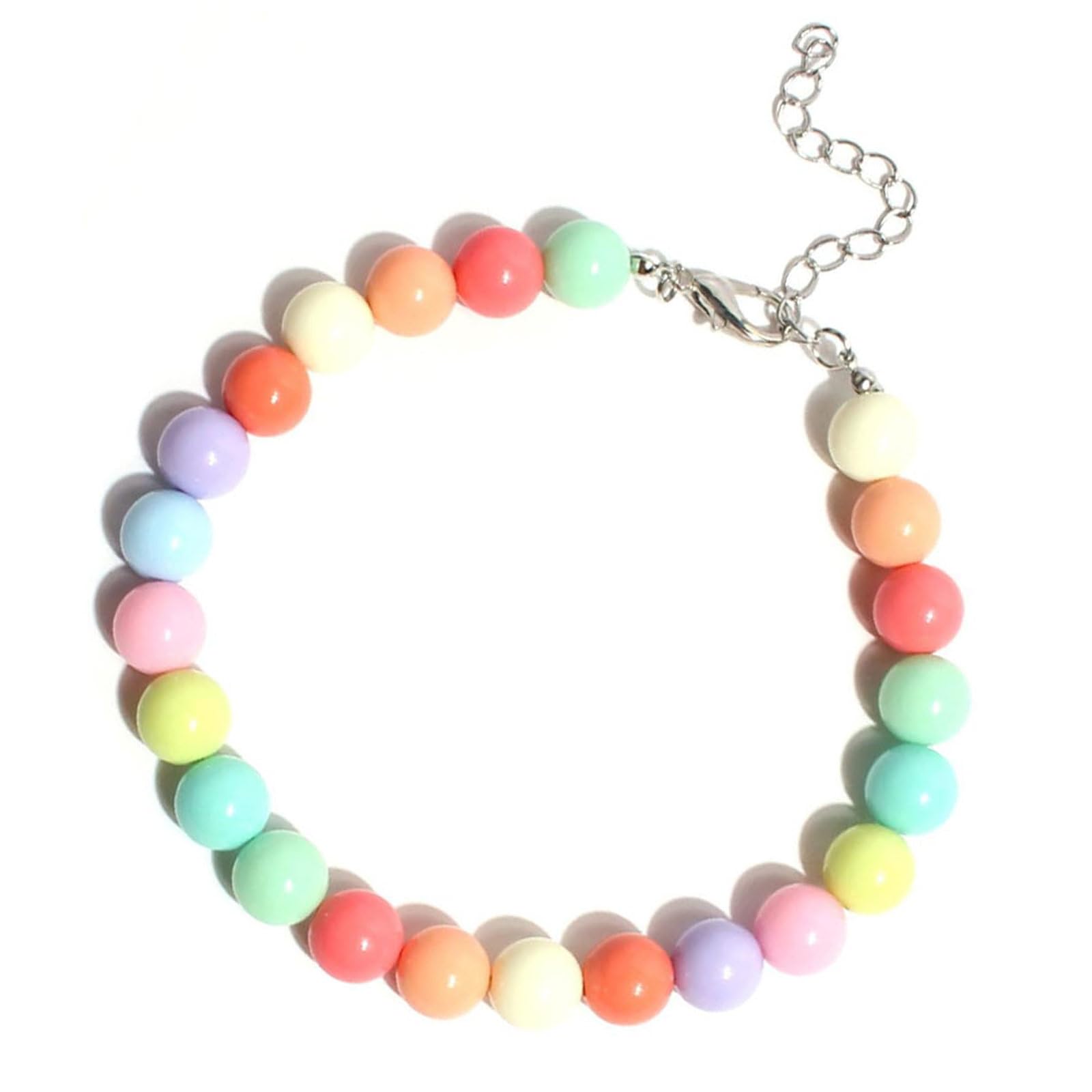 CVNRCLP Colorful Pet Pearl Necklace - Adjustable Jewelry Collar for Mini Dogs, Cats, Puppies & Kittens,dog necklace for pet,beaded dog collar