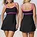 Diamondo Plus Size Women One-piece Push-up Padded Swim Dress Swimsuit Bikini US Size XL-3XL (3XL)