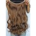 Curly Hair Extensions Hairpieces 20inch Synthetic Ladies Girls Invisible Wire Wavy Halo Secret Extension Pieces (27#)