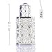 H&D Silver Vintage Refillable Perfume Bottle Empty Glass Decor for Travel 2ml