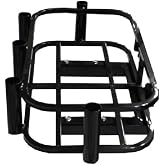 GTW Cooler Rack and Rod Holder for GTW MACH 3 Rear Seats with 2" Receiver | GTW Hitch Mount Holder for GTW MACH3 Golf Cart Rear Seats, Compatible with EZGO, Club Car, and Yamaha Golf Cart Models