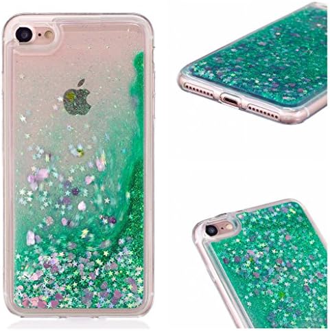 iPhone 6S Case,iPhone 6 Case, KMISS Funny Liquid Infused with Floating Bling Glitter Sparkle Dynamic Flowing Hybrid Bumper Case for Apple iPhone 6/6S 4.7 inch (Green)