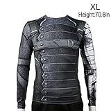 Rulercosplay Civil War Winter Soldier Shirt Long Sleeves Sport Shirt (XL)