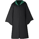 UAYNFY Wizard Robe with Hood, Wizard Cloak for Women and Men, Halloween Cosplay Costume for Adult and Teens
