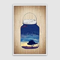 Framed Canvas Wall Art Bottle and Bulb Canvas Prints Home Artwork Decoration for Living Room,Bedroom - 16x24 inches