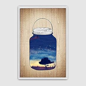 Framed Bottle and Bulb Home Artwork for Living Room Bedroom