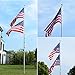 Gientan 20FT Telescopic Flag Pole, Extra Thick Heavy Duty Aluminum Flagpole Kit with 3x5 US Flag&Golden Ball Top for Commercial Residential Outdoor Use, Fly up 2 Flags