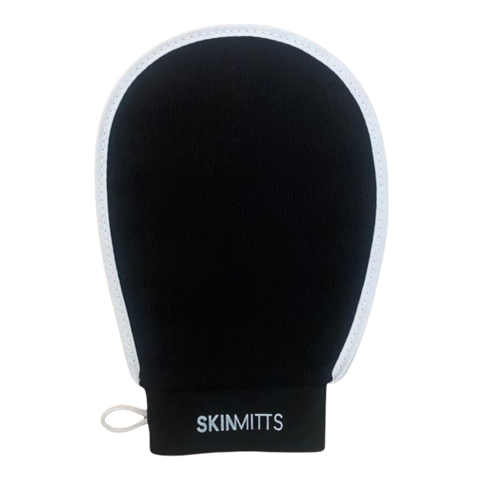 SKINMITTS 100% Natural Cruelty Free Exfoliating Body Hand Mitt Glove Mitts for Bath Shower Wash Body Scrub Remove Dead Dry Skin Leaving Soft Clear (Black)