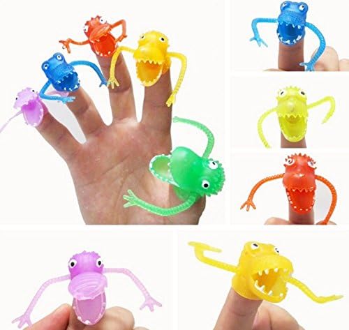 BeautyMood 20Pcs/lot Hot sale Dinosaur Crocodile Finger Puppet Plush Toys Children Favor toys