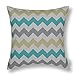 CaliTime Canvas Throw Pillow Cover Case for Couch Sofa Home Decor, Modern Geometric Accent 18 X 18 Inches, Zigzag