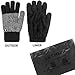 LETHMIK Thick Fleece Winter Gloves Mens Mix Knit for Cold Weather Black