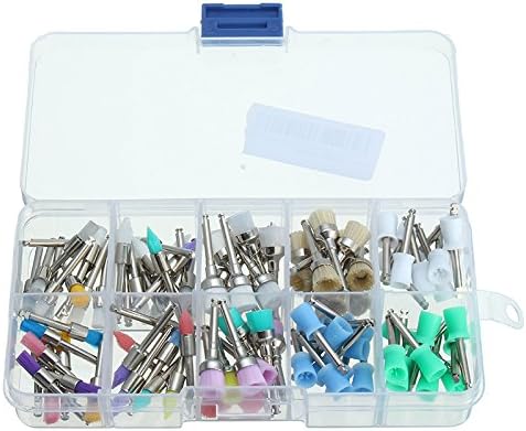 100pcs/bag Polishing Brush Polisher Prophy Rubber Cup Latch Colorful Nylon Bristles Mix Style Dental Tool Lab Material