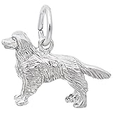 Golden Retriever Charm In Sterling Silver, Charms