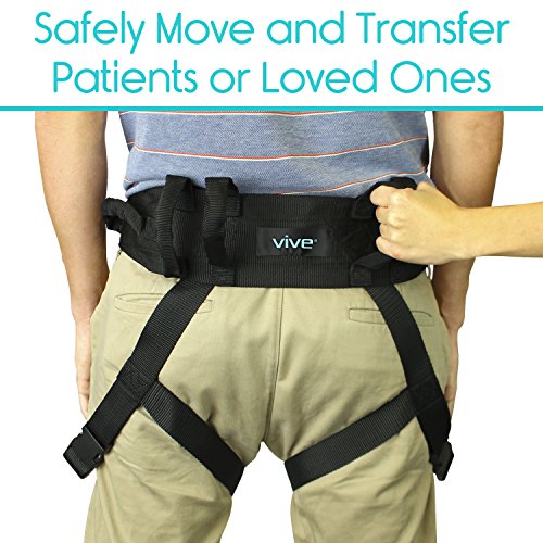 Vive Transfer Belt with Leg Loops Medical Nursing Safety Gait Assist