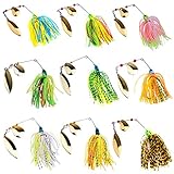 Threemart 9pack Mini-King Fishing Hard Spinner Lure Spinnerbait Pike Bass 16.3g/17g (9pack)