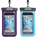 Hiearcool Universal Waterproof Case,Waterproof Phone Pouch for iPhone 11 Pro Max XS Max XR X 8 7 6S Plus Samsung Galaxy s10/s9 Google Pixel 2 HTC Up to 7.0"，IPX8 Cellphone Dry Bag -2 Pack